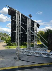 Bild der Rückseite einer Outdoor LED-Wand